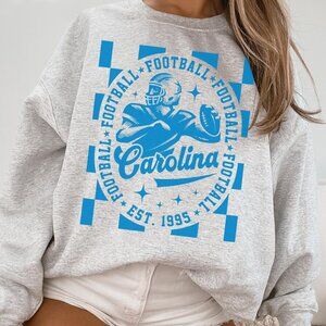 Vintage Carolina Panthers Football Crewneck Sweatshirt, 1995 Carolina NFL Shirt